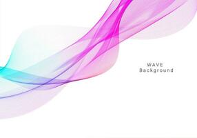 Colorful dynamic wave design stylish background vector