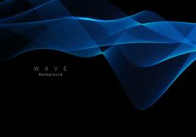 Abstract stylish smooth dynamic wave background vector