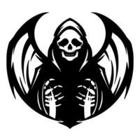 Grim Reaper Illustration. Mascot Logo Horror Darkness vector