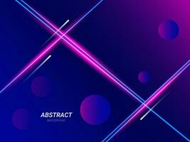 Abstract geometric neon lines illustration banner pattern background vector