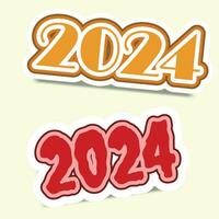 Vector 2024 Sticker set collection