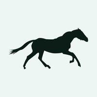 Wild and free horse silhouettes in nature vector