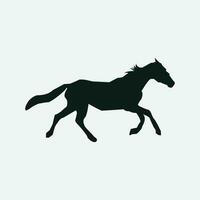 Wild and free horse silhouettes in nature vector