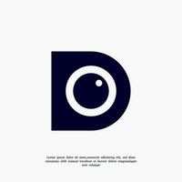 letter D eye logo design template vector