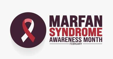 February is Marfan Syndrome Awareness Month background template. Holiday concept. background, banner, placard, card, and poster design template with text inscription and standard color. vector