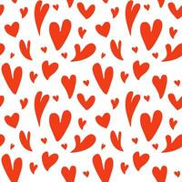 Heart shapes seamless pattern Vector Image