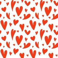 Heart shapes seamless pattern Vector Image