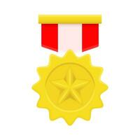 gold star award ribbon winner  illustration vector