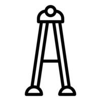 Ladder icon or logo illustration outline black style vector