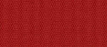 Abstract Red Vector Banner with Hexagon Grid. Seamless pattern background.