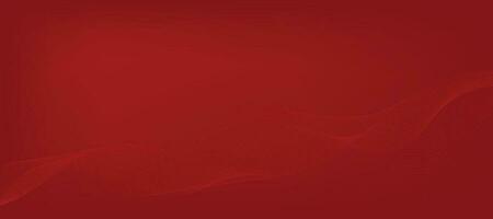 Abstract red gradient background with wavy lines vector