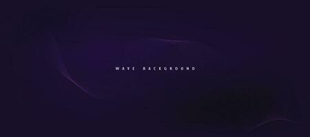 Purple background with flowing wave lines. Futuristic technology concept. Vector illustration