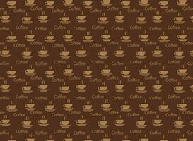 caffe capuchino pattern, hot drinks, vector backgroud