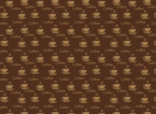 caffe capuchino pattern, hot drinks, vector backgroud