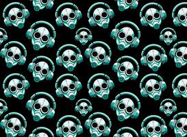man with gas mask, pattern, industrial pattern, cyber punk background vector