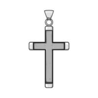 church cross christian cartoon vector illustration
