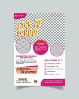 Beautiful School Flyer and Premium Unique Admission Leaflet or School Poster A4 vector