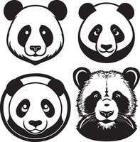 Ilustración de vector de cabeza de panda