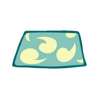 rag bath mat cartoon vector illustration