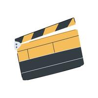 clap clapperboard cartoon vector illustration