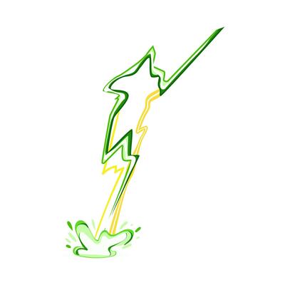 storm lightning effect cartoon vector illustration