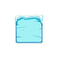 rectangle ice game button cartoon vector illustration