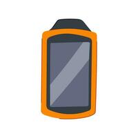 orientation handheld gps cartoon vector illustration