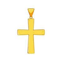 catholic cross christian cartoon vector illustration