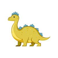 gracioso dinosaurio personaje dibujos animados vector ilustración