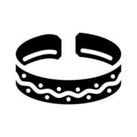 toe ring jewelry glyph icon vector illustration