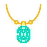 necklace jewelry color icon vector illustration