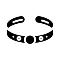 pulsera joyería glifo icono vector ilustración