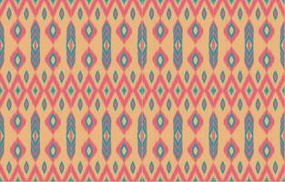 Ethnic abstract ikat art. Aztec ornament print. geometric ethnic pattern seamless  color oriental.  Design for background ,curtain, carpet, wallpaper, clothing, wrapping, Batik, vector illustration.