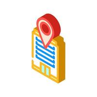 office map location isometric icon vector illustration