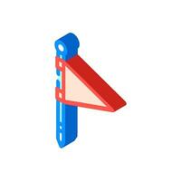 flag red pointer map location isometric icon vector illustration