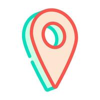 red pointer map location color icon vector illustration