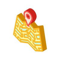 map pointer gps isometric icon vector illustration