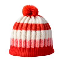 ai generato inverno a maglia cappello isolato su trasparente sfondo png