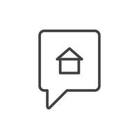 house location icon. sign for mobile concept and web design. outline vector icon. symbol, logo illustration. vector graphics.