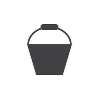 bucket icon. sign for mobile concept and web design. outline vector icon. symbol, logo illustration. vector graphics.