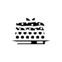 pastitsio greek cuisine glyph icon vector illustration