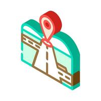 map pointer courier isometric icon vector illustration