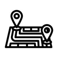 mapa puntero entrega línea icono vector ilustración