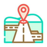 map pointer courier color icon vector illustration