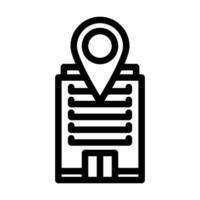office map location line icon vector illustration