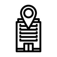 office map location line icon vector illustration