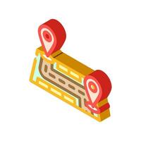 map pointer delivery isometric icon vector illustration