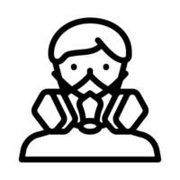 mining mask face line icon vector illustration