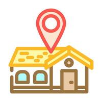 home map location color icon vector illustration