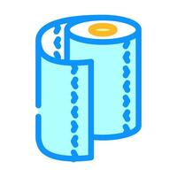 white roll paper towel color icon vector illustration